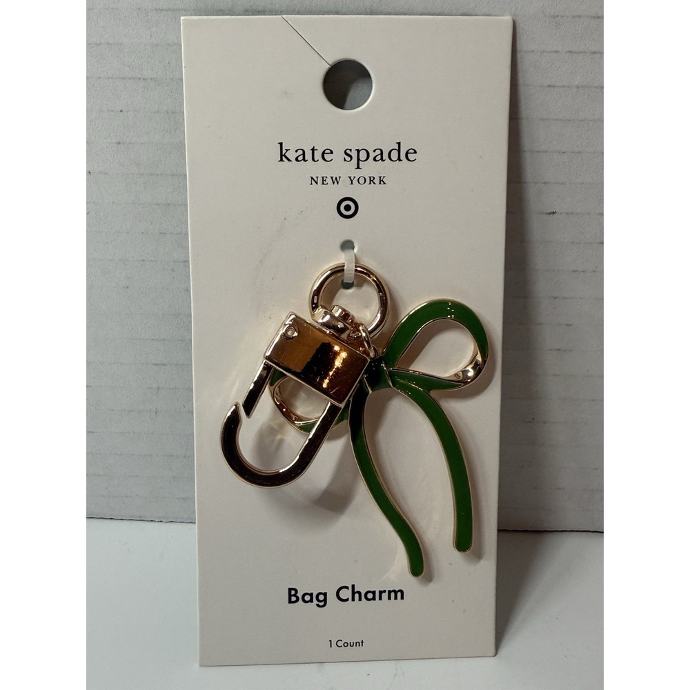 New Kate Spade New York x Target Green Bow Bag Charm